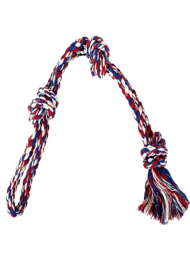 D&C PAWS 17-Inch Dog Rope Toy for Chewing and Teething, Knotted Rope Toy for Puppies and Dogs, Durable Play and Dental Toy (Multicolor) - Image 1